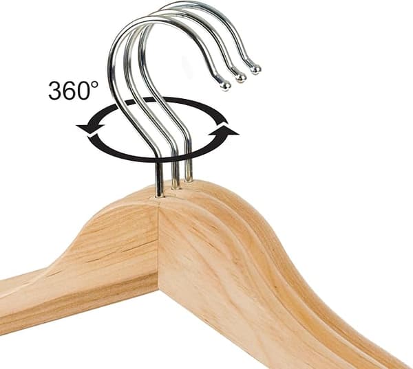 Solid Wood Hangers, 10-pack, For Shirts, Suits, Trousers DXGHC