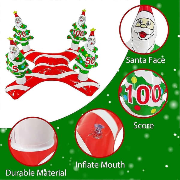 Uppblåsbart julgransringkastningsspel Leksaker Spel Dekorationer Jul