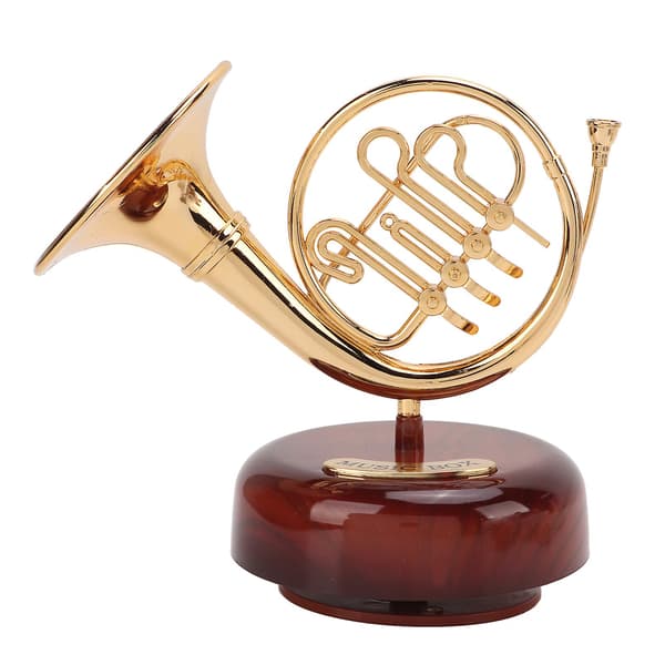 Klassisk miniaturedesign Premium holdbart waldhorn ornament - til Alice spilledåse