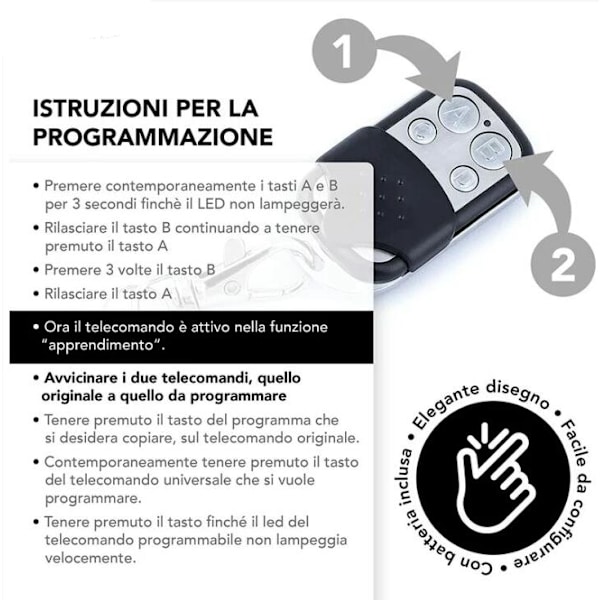 Universal Gate Remote Control, 433Mhz Frequency for Automatic Gate