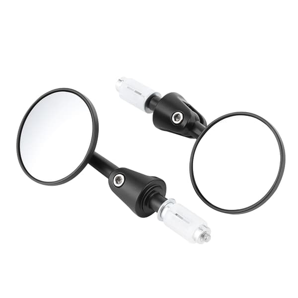 Pair Bar End Mirrors Foldable Arm Wide Viewing Angle Universal for Motorcycle Dirt Bike