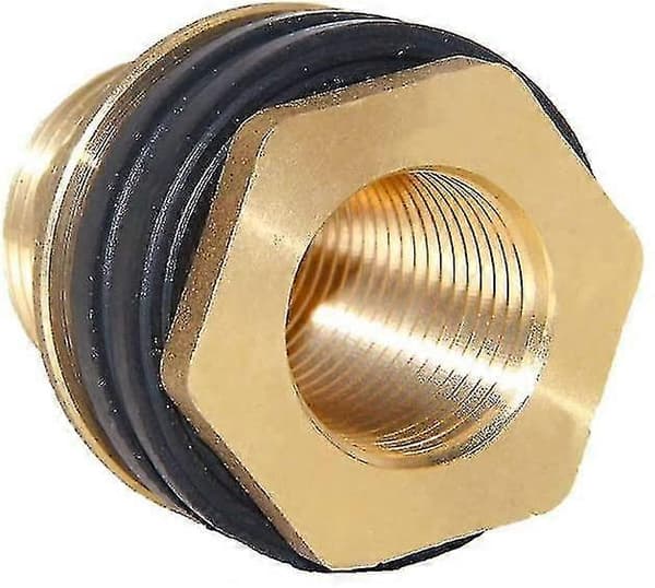 1\" Female 1-1/4\" Male Solid Brass Water Tank Connector Bulkhead Tank Fitting [db]