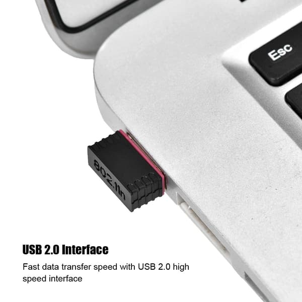 Mini USB trådløs adapter netværkskort USB 2.0 Wifi Dongle 2.4GHz 600Mbps til WIN/MAC