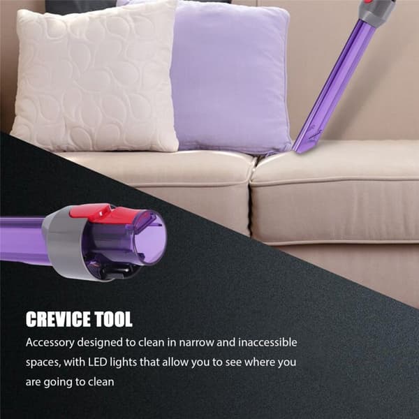 Crevice Nozzle Brush with LED Light for V7 V8 V10 V11 Slim Crevice Nozzle Suction Nozzle