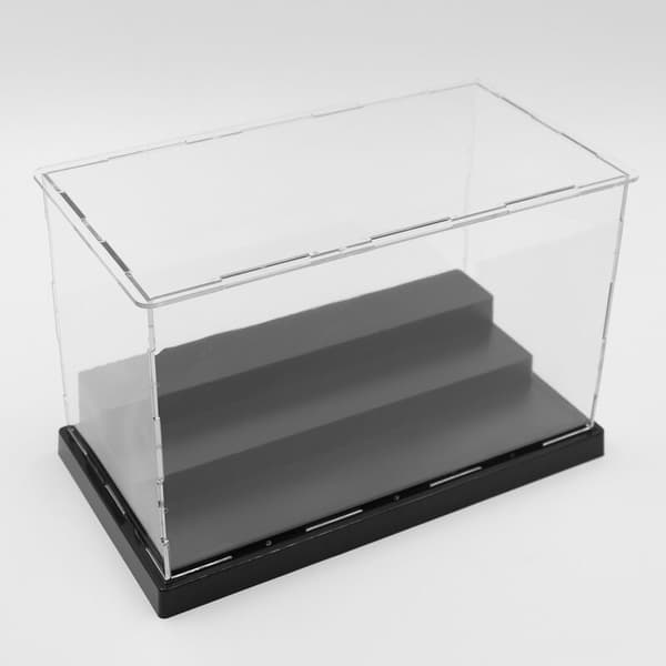 Actionfigurer Leksaker Samlarobjekt Akrylglas Display Stativ Dammskydd Svart Bas Dammtät Låda 21X11X13Cm