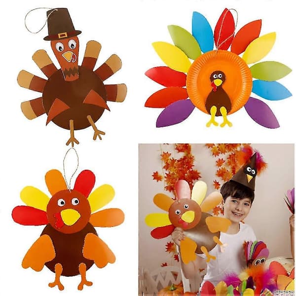 3 stk Thanksgiving Kalkun DIY Håndværkstilbehør Sæt Thanksgiving
