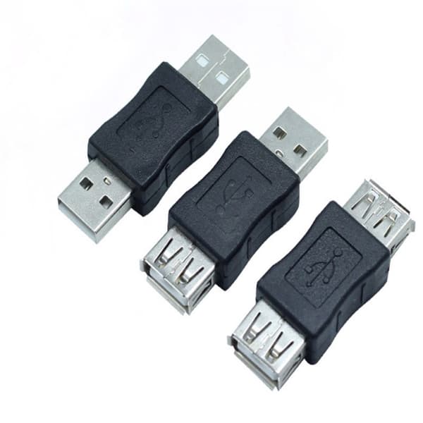 USB2.0 naarasliitin-naarasliitin-adapteri, kaksoispää urosliitin-urosliitin USB