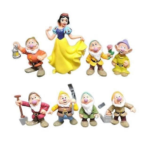 Snow White and the Seven Dwarfs Figures Decorative Toys 8-pack Set Christmas Gift