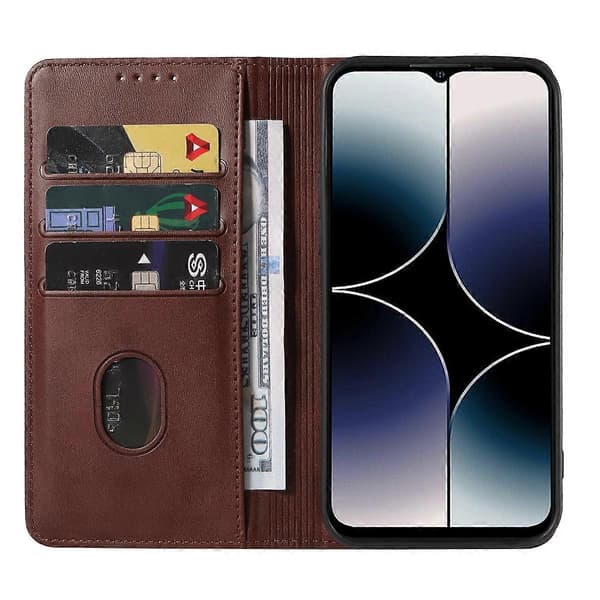 Magnetisk Lukking Skinn Telefonveske [DB] Brun For Ulefone Note 16 Pro Brown For Ulefone Note 16 Pro