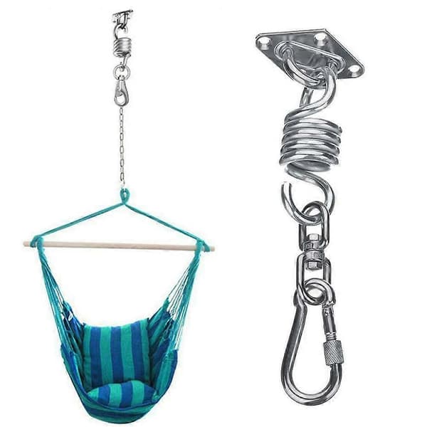 Heavy Duty Stainless Steel Spring Hook Screw Set for Hammock and Swing