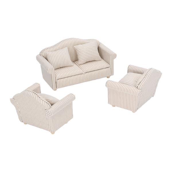 1:12 skala dukkehus sofa håndlavet høj simulering miniature sofa til dukkehus tilbehør