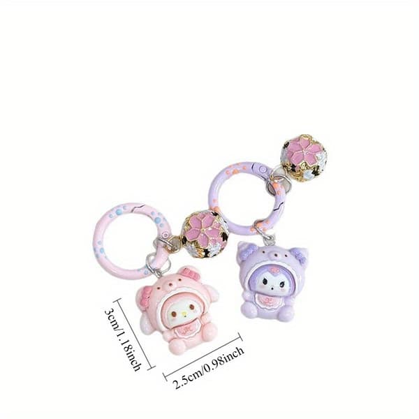 6 st Sanrio Bell Nyckelring, Söt Väskberlock, Bästa Vän Födelsedagspresent Val, Modeaccessoar, Perfekt Present [DB] 6 st 6pcs