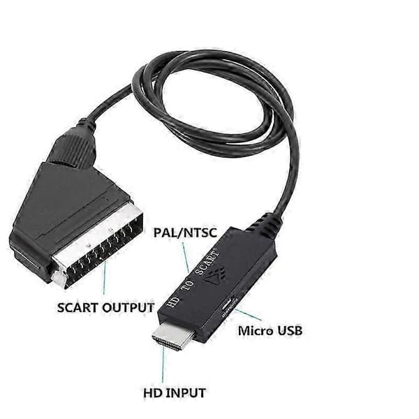 HDMI-kompatibel til Scart-tilkoblingskabel 1M Lyd-/videokonverterer