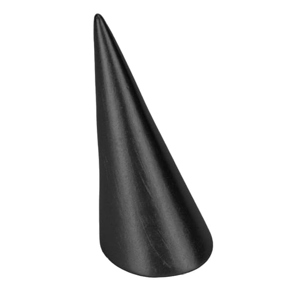 Ring Holder Cone Shaped Jewelry Ring Display Holder for Engagement or Wedding Rings Black