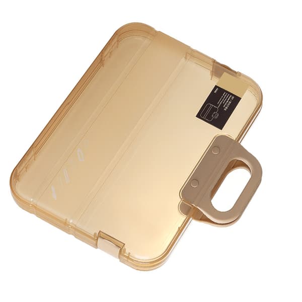Clear Document Bag, Multifunctional, Large Capacity, Dustproof, Waterproof A4 File, Portable Project Bag for Office, School, Khaki
