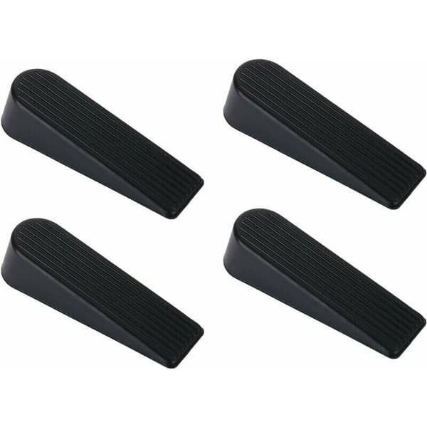 4-pack gummikildörrstopp, dörrstopp för dörrjämnare, 100 % silikon, giftfri, luktfri, svart