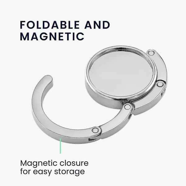 Handbag Hook - Foldable Metal Bag Hook - Bag Holder for Table or Desk Handbag Hanging {db}