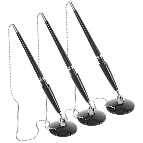 3 Pcs Desk Fixed Signature Pen Multifunctional Writing Pen Guest Book Pen Vertical Desk Pen