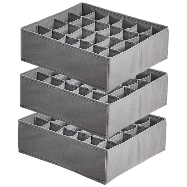 Storage Boxes for Socks and Small Accessories, 24 Foldable Drawer Cabinet and Drawer Control System for Socks