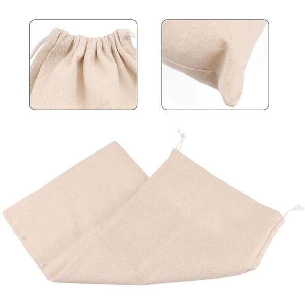 Reusable Bread Bag with Drawstring, Durable Food Storage Bag for Bread and Cakes