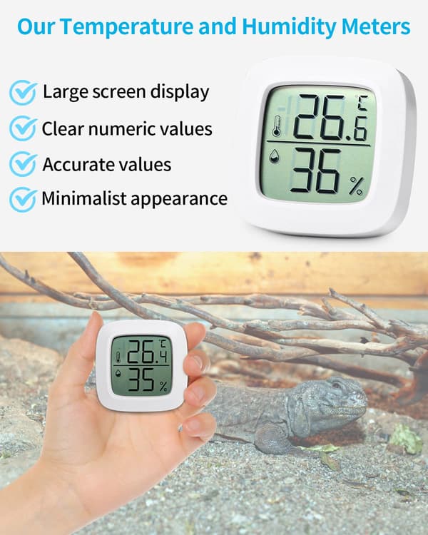 5-pack digital inomhus termometer hygrometer, komfortnivåindikator, liten digital termometer med hög precision