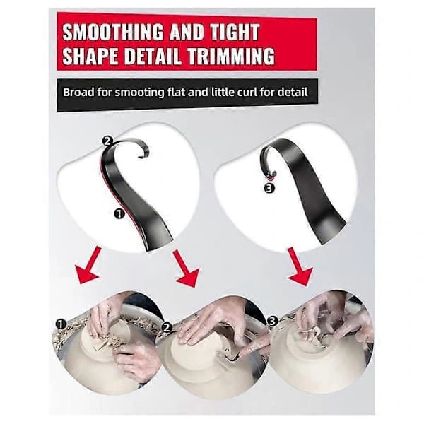 Versatile Ceramic Trimming Tools, Sharpened Pottery Tools for Potters, High-Quality Double-Ended Clay Trimming Tools