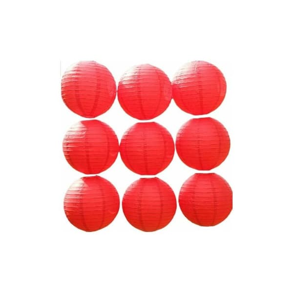 Paper Lanterns Decorations Birthday Wedding Christmas Sky (Red 25cm) CHAM