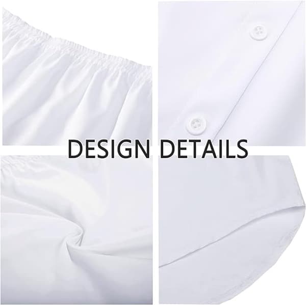 2-piece Mini Adjustable Shirt Extender Detachable Layering Half-length Underskirt with Buttons