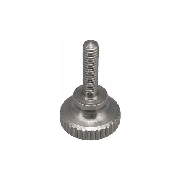 Sett med 4 riflede skruer M2.5 x 10 mm i rustfritt stål