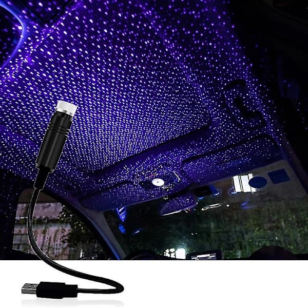 Bil USB Stjernehimmel Projektionslampe Tag Atmosfære LED Natlys