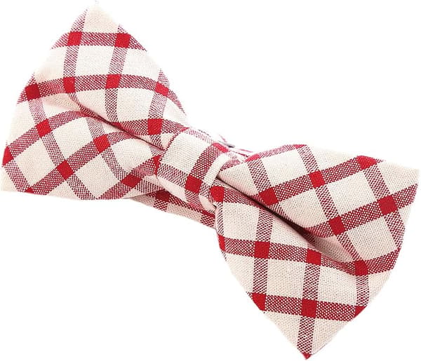 Men's 12x6cm Plaid Cotton Bow Tie Adjustable Pre-tied