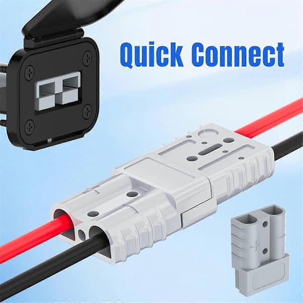 Anderson Connector, 8AWG 50AMP Battery Quick Connect/Disconnect Plug, 0.5m Battery Cable Connector