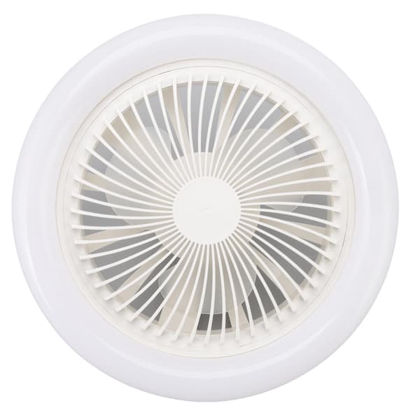 36w Loftventilator Lys 9,8 Tommer Lille Lydløs E27 Led Ventilatorlampe Til Soveværelse 86265v Hvid