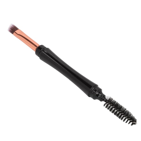 Eyebrow Brush Double-Sided Spiral Portable Versatile Exquisite Angled Brush with Guard for Beginners