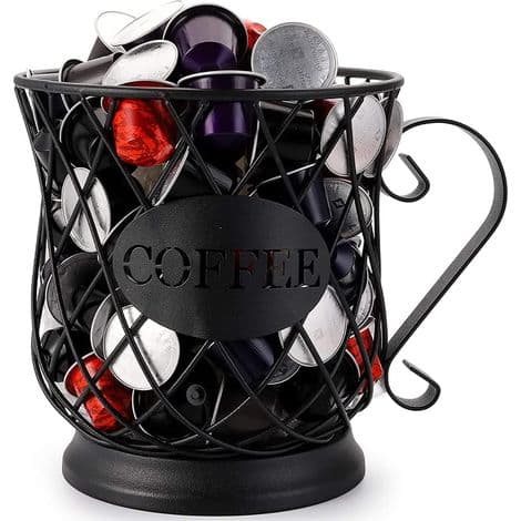 Coffee Capsule Storage Basket (Black), Coffee Capsule Holder