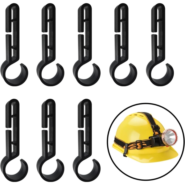 8-piece black anti slip helmet clip, helmet hook, safety helmet