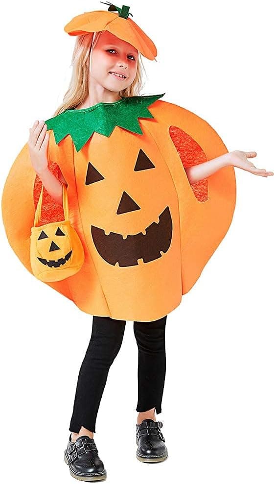 Halloween Græskar Kostumer, Halloween Børnetøj Græskar Tøj Performance Tøj, 1*Græskar Kostumer+1*græskar hat