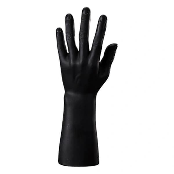 Handdocka Smyckesdisplayställ Manlig Handmodell Armband Ring Handskar Svart Vänster hand