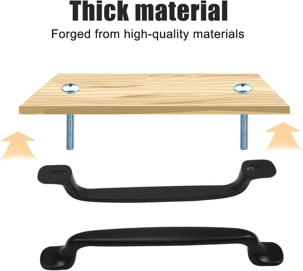 2 Thick Cabinet Handles, Drawer Handles, Kitchen Doors, Kitchen C