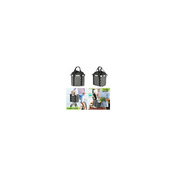 Foldable Bicycle Basket, Small Basket for Cat and Dog, Flower Style