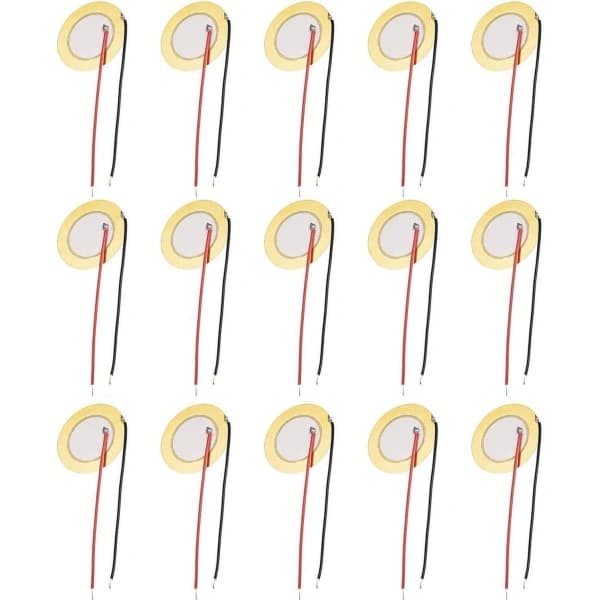 15 stk Elements Summer, 27mm Piezoelement, Akustisk Pickup Piezo Disk Element Sensor Piezo Disker med Akustisk Pickup