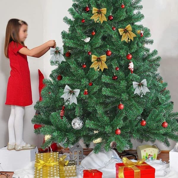 Large Christmas Tree Decoration Garland with Sequins and Pine Cones for Christmas
