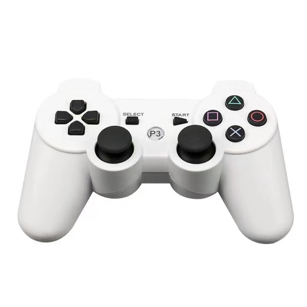 Trådlös handkontroll kompatibel med Playstation 3 PS3-kontroller Uppgraderad joystick (vit)