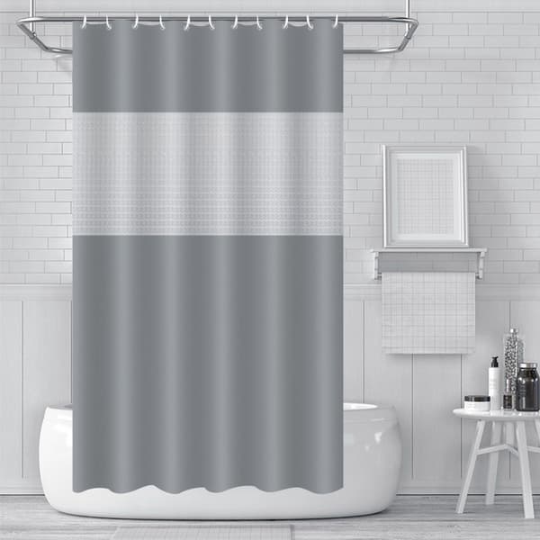 180 X 180CM (Spliced Gray) Baderomsgardiner Vanntett Mugg Resistent