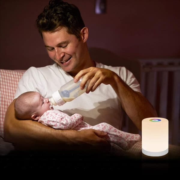 Rechargeable induction night light for the bedside table, LED touch charging sm
