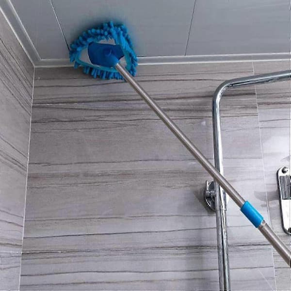 Retractable Triangular Ceiling Mop for Cleaning Floors, Kitchen Ceilings, Walls, and Glass