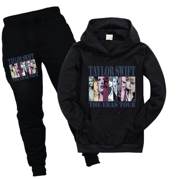 Taylor Swift för barn i åldrarna 9-16 The Eras Tour Casual Hoodie Tracksuit Set Sweatshirt Joggerbyxor Outfit Set Tracksuit Swiftie Fan