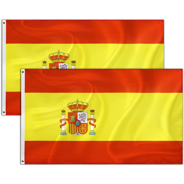2 st Spanien flagga 3x5 fot 2022 VM-dekorationer Spanien Spain