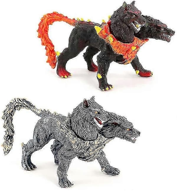 Eldrador Creatures Tohovedet Helvedeshund Legetøj Actionfigurer Mytiske Væsner Legetøj til Børn 7-12 År
