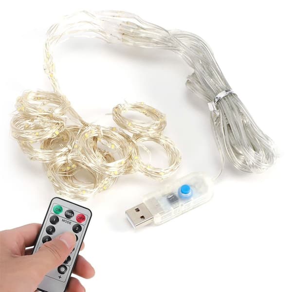 200LED chip window curtain string lights with remote control KLB